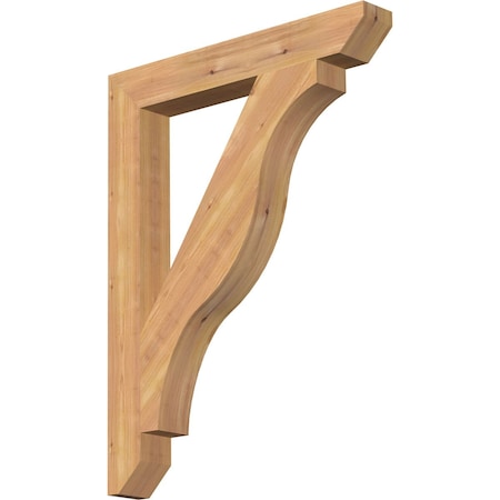 Ekena Millwork Funston Slat Smooth Bracket, Western Red Cedar, 3 1/2"W x 26"D x 34"H BKT04X26X34FST06SWR
